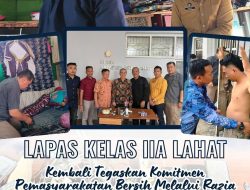 Lapas Kelas IIA Lahat Tegaskan Komitmen Pemasyarakatan Bersih Melalui Razia Kamar Hunian