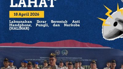 Lapas Kelas IIA Lahat Gelar Ikrar Serentak Anti HALINAR