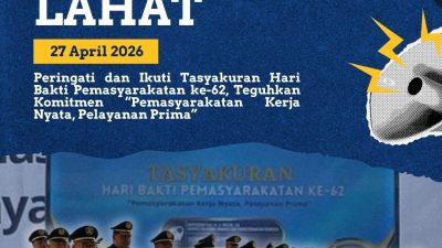 Lapas Kelas IIA Lahat Peringati Hari Bakti Pemasyarakatan ke-62 dengan Tasyakuran
