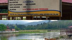 Pembangunan Tebat Desa Penandingan Diduga Terbengkalai, Dinas Perikanan Lahat Beri Penjelasan