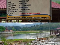 Pembangunan Tebat Desa Penandingan Diduga Terbengkalai, Dinas Perikanan Lahat Beri Penjelasan