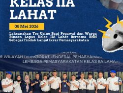 Lapas Kelas IIA Lahat Bersama BNN Gelar Tes Urine bagi Pegawai dan Warga Binaan