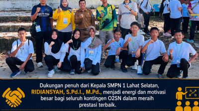 Kontingen SMPN 1 Lahat Selatan Borong Delapan Medali di O2SN Kabupaten Lahat 2026