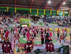 SMP Negeri 1 Merapi Barat Ikuti Lomba Drumband Tingkat Kabupaten Lahat 