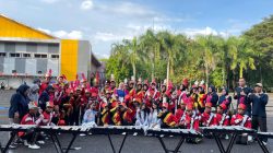 Siswa SMP Negeri 1 Lahat Ikuti Lomba Drumband HUT ke-157 Kabupaten Lahat