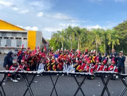 Siswa SMP Negeri 1 Lahat Ikuti Lomba Drumband HUT ke-157 Kabupaten Lahat