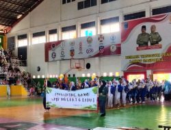 SMP Negeri 6 Lahat Tampilkan Nuansa Islami di Lomba Drumband Tingkat Kabupaten