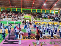 SMP Negeri 1 Lahat Selatan Ikuti Lomba Drumband HUT ke-157 Kabupaten Lahat