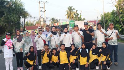 SMP Negeri 2 Lahat Meriahkan Car Free Day Bersama Bupati dan Wakil Bupati Lahat