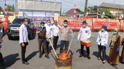 Satresnarkoba Polres Lahat Musnahkan Barang Bukti Sabu dan Ganja Hasil Pengungkapan Kasus Narkotika