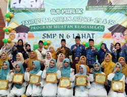 SMP Negeri 6 Lahat Gelar Uji Publik Tahfidz Al-Qur’an Juz 29 dan 30, Bupati Apresiasi Penguatan Karakter Siswa