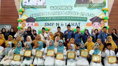 SMP Negeri 6 Lahat Gelar Uji Publik Tahfidz Al-Qur’an Juz 29 dan 30, Bupati Apresiasi Penguatan Karakter Siswa