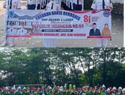 SMP Negeri 2 Lahat Semarakkan HUT RI ke-81 Lewat Lomba Drumband dan PBB