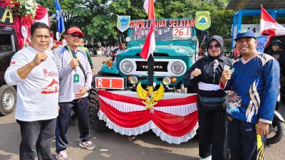 SMPN 1 Lahat Selatan Meriahkan HUT RI ke-81 Lewat Pawai Karnaval