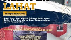 Lapas Lahat Gelar Razia Kamar Hunian dan Tes Urine Bersama APH