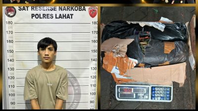 Satresnarkoba Polres Lahat Sita 4,65 Kg Ganja di Pulau Pinang, Seorang Pria Diamankan