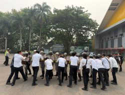 Kapolres Lahat Pimpin Simulasi Sispamkota, Sispam Mako dan Sispam Aspol untuk Perkuat Kesiapsiagaan Personel