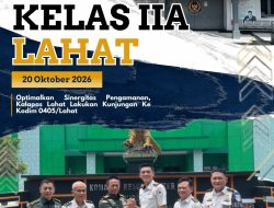 Kalapas Lahat Koordinasi dengan Kodim 0405/Lahat untuk Perkuat Sinergi Pengamanan